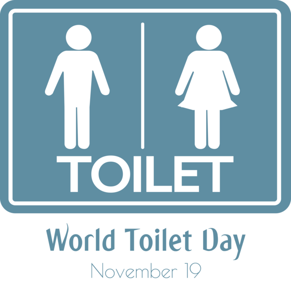 Transparent World Toilet Day Logo Design Font for Toilet Day for World Toilet Day