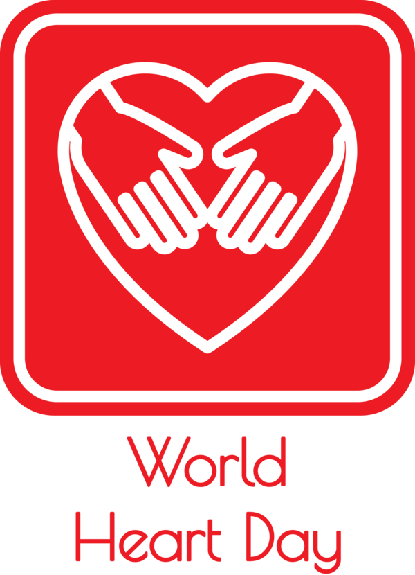 Transparent World Heart Day Logo Typography Poster for Heart Day for World Heart Day