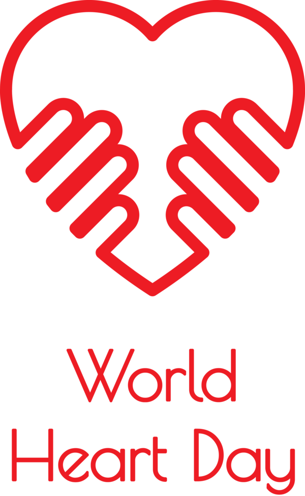 Transparent World Heart Day Logo Line Point for Heart Day for World Heart Day