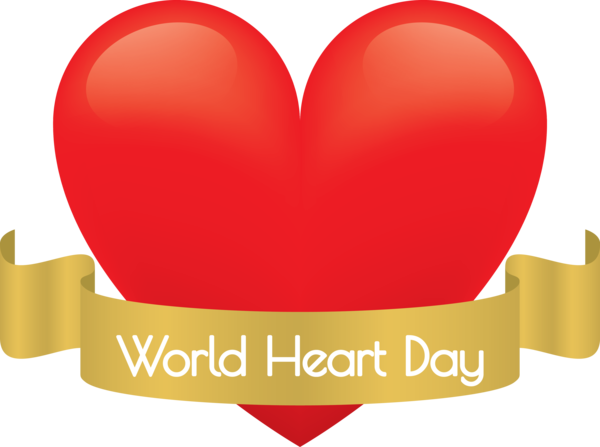 Transparent World Heart Day Heart Valentine's Day Design for Heart Day for World Heart Day