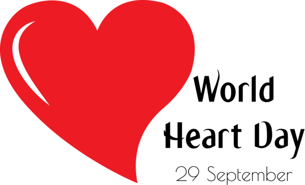 Transparent World Heart Day Logo Font Heart for Heart Day for World Heart Day