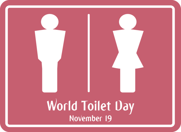 Transparent World Toilet Day Public toilet Symbol Gender symbol for Toilet Day for World Toilet Day