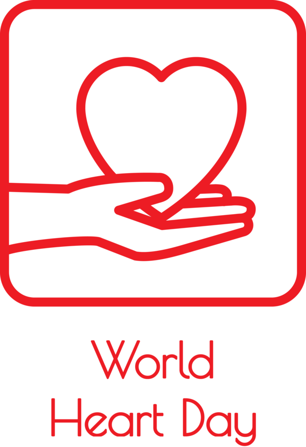 Transparent World Heart Day Line Point Valentine's Day for Heart Day for World Heart Day