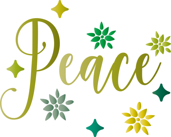 Transparent International Day of Peace Leaf Plant stem Design for Make Peace Not War for International Day Of Peace