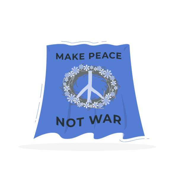 Transparent International Day of Peace Poster Typography for Make Peace Not War for International Day Of Peace