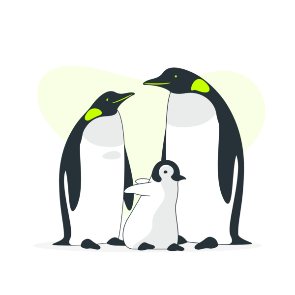 Transparent Family Day Penguins Design King penguin for Happy Family Day for Family Day