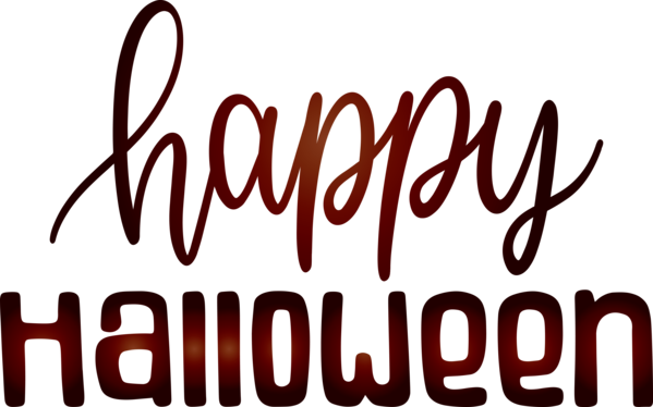 Transparent Halloween Logo Font Meter for Happy Halloween for Halloween