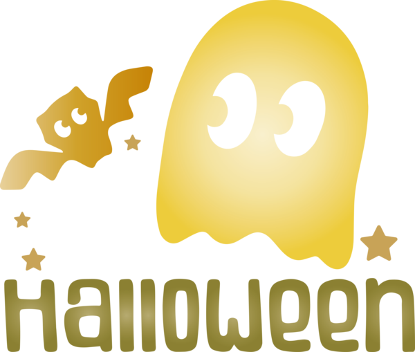 Transparent Halloween Logo Cartoon Yellow for Happy Halloween for Halloween