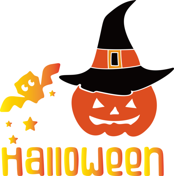 Transparent Halloween Logo Character Line for Happy Halloween for Halloween