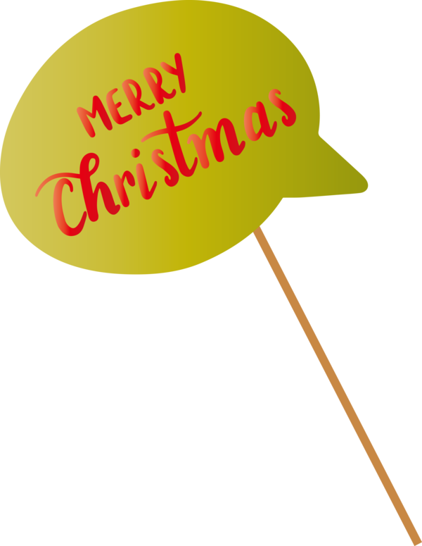 Transparent Christmas Logo Yellow Meter for Christmas Ornament for Christmas