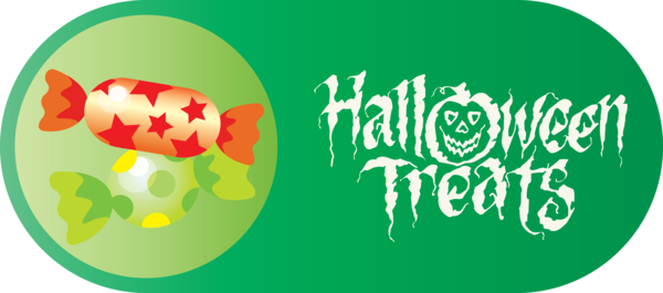 Transparent Halloween Logo Font Circle for Candy Corn for Halloween