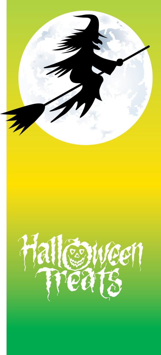 Transparent Halloween Poster Logo Green for Trick Or Treat for Halloween