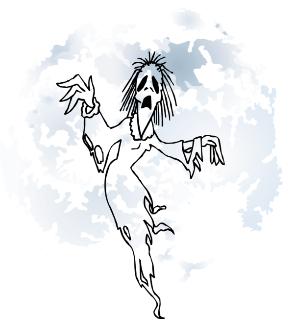 Transparent Halloween Ghost Cartoon Drawing for Happy Halloween for Halloween