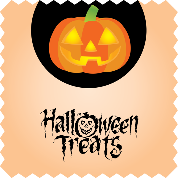 Transparent Halloween Jack-o'-lantern Logo Meter for Trick Or Treat for Halloween