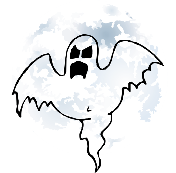 Transparent Halloween Ghost Drawing Line art for Happy Halloween for Halloween