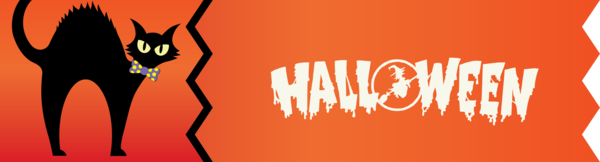 Transparent Halloween Poster Character Font for Black Cats for Halloween
