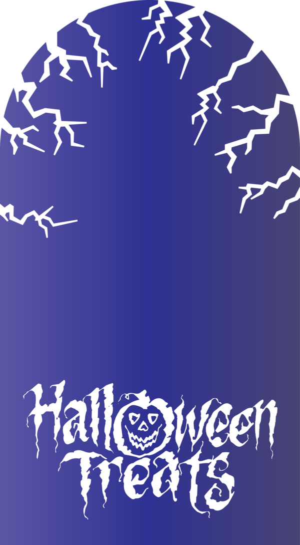 Transparent Halloween Cobalt blue Logo Design for Trick Or Treat for Halloween