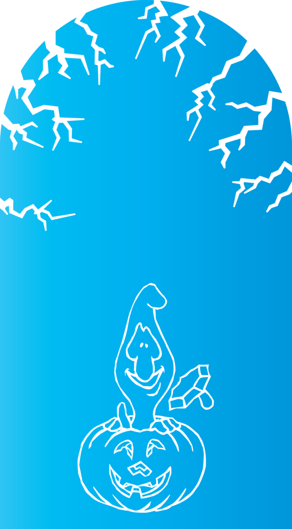Transparent Halloween Text Tree Line for Happy Halloween for Halloween