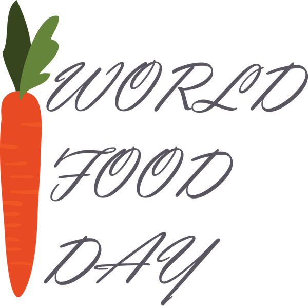 Transparent World Food Day Logo Calligraphy Flower for Food Day for World Food Day