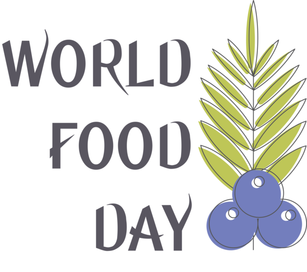 Transparent World Food Day Logo Font Plants for Food Day for World Food Day