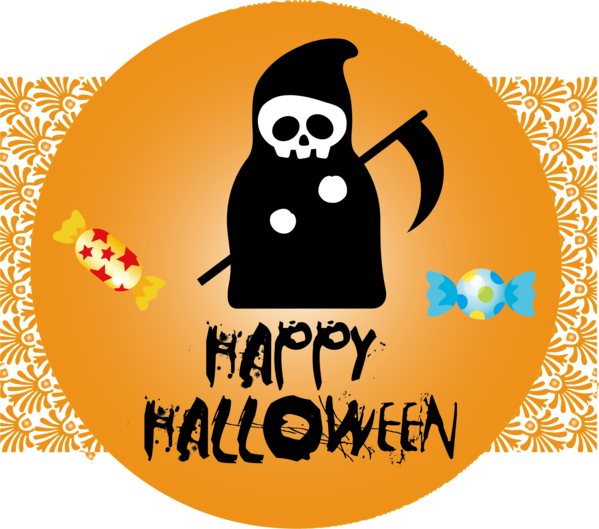 Transparent halloween Logo Line Meter for Happy Halloween for Halloween