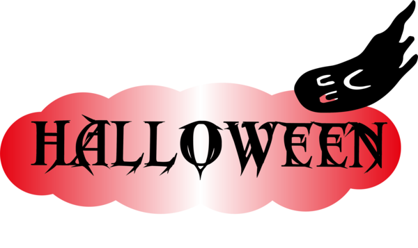 Transparent halloween Logo Meter Font for Happy Halloween for Halloween
