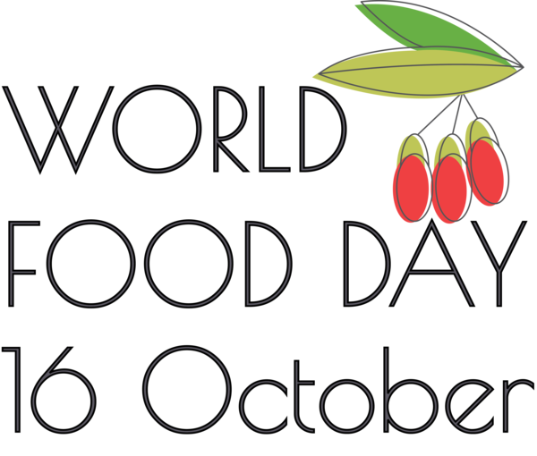 Transparent World Food Day Logo Leaf Line for Food Day for World Food Day