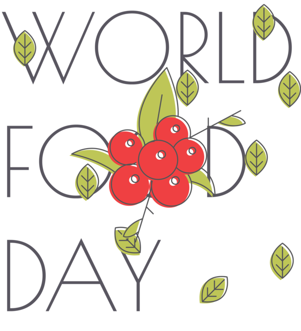 Transparent World Food Day Leaf Plant stem Floral design for Food Day for World Food Day