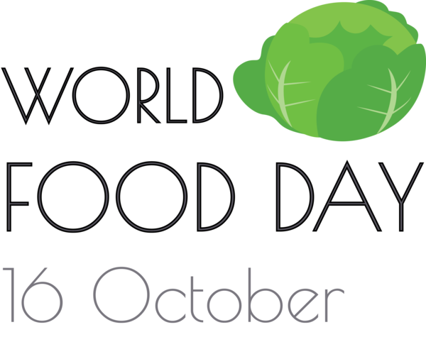Transparent World Food Day Logo Green Leaf for Food Day for World Food Day