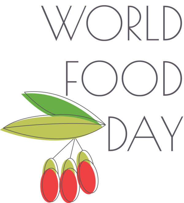Transparent World Food Day Line art Leaf Plant stem for Food Day for World Food Day