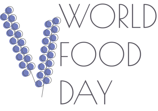 Transparent World Food Day Logo Design Cobalt blue for Food Day for World Food Day