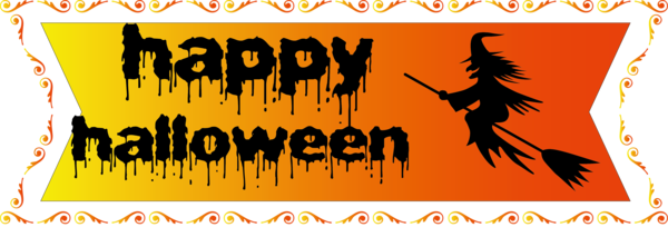 Transparent halloween Poster Banner Font for Happy Halloween for Halloween
