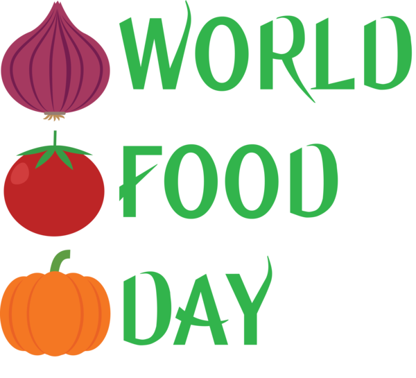 Transparent World Food Day Logo Pumpkin Text for Food Day for World Food Day