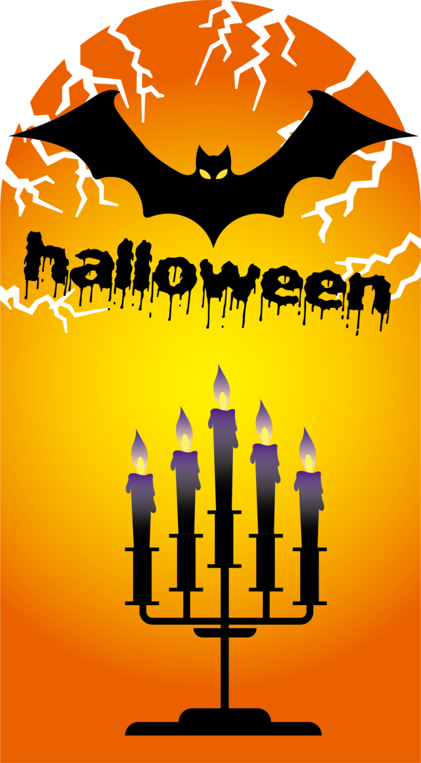 Transparent halloween Logo Meter Font for Happy Halloween for Halloween
