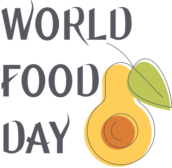 Transparent World Food Day Logo Text Design for Food Day for World Food Day