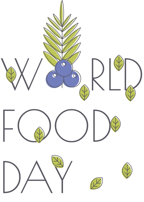 Transparent World Food Day Leaf Floral design Meter for Food Day for World Food Day