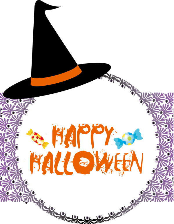 Transparent halloween Hat Line Meter for Happy Halloween for Halloween