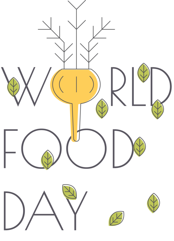 Transparent World Food Day Line art Plant stem Leaf for Food Day for World Food Day