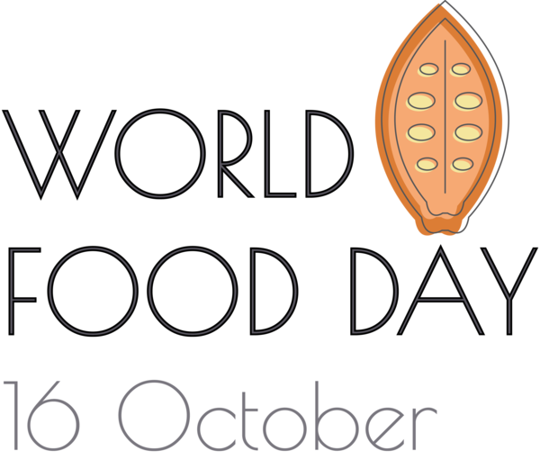 Transparent World Food Day Logo Font Line for Food Day for World Food Day