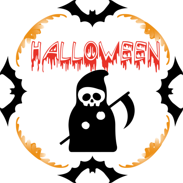 Transparent Halloween Logo Character Meter for Happy Halloween for Halloween