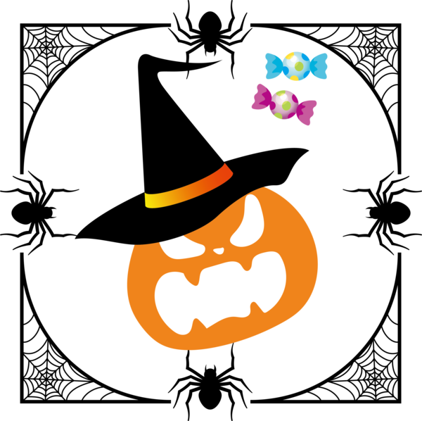 Transparent Halloween Visual arts Design Insect for Happy Halloween for Halloween