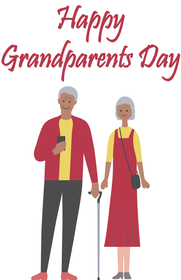 Transparent National Grandparents Day Dress Cartoon Sleeve for Grandparents Day for National Grandparents Day