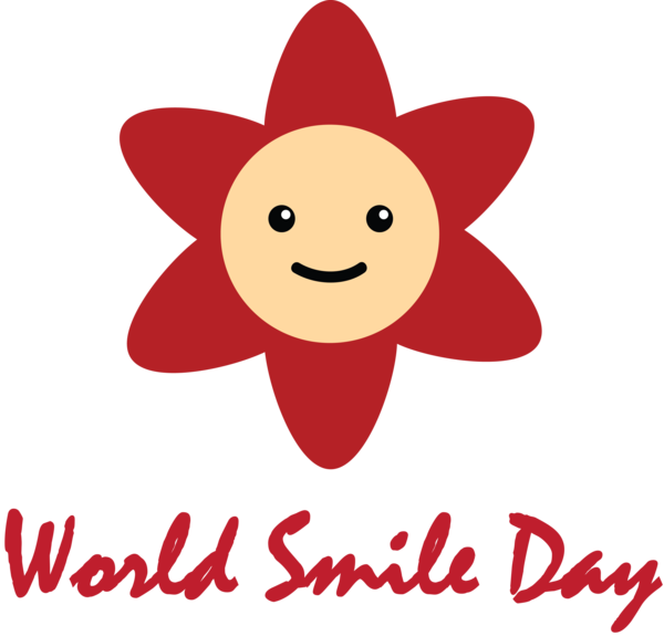 Transparent World Smile Day Flower Logo Cartoon for Smile Day for World Smile Day