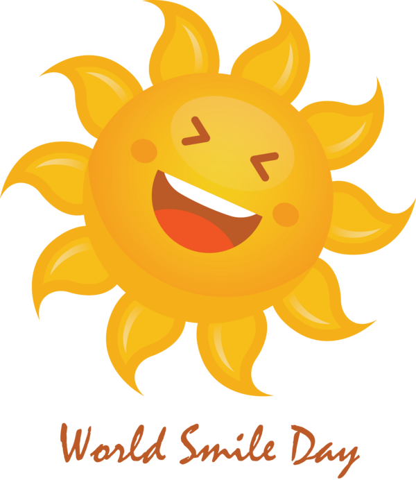 Transparent World Smile Day Flower Smiley Cartoon for Smile Day for World Smile Day