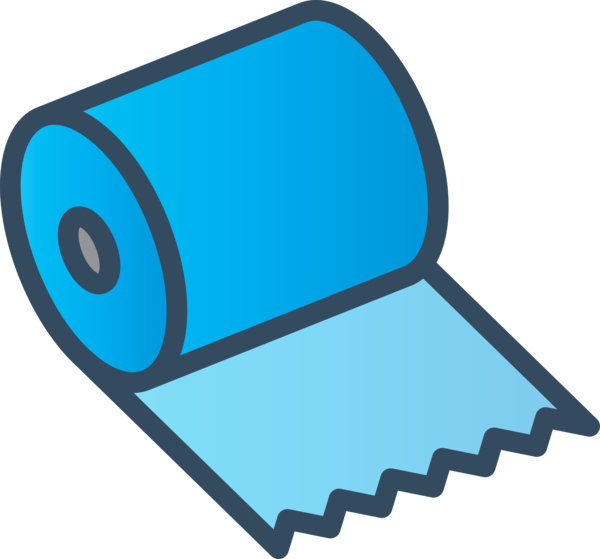 Transparent World Toilet Day Cobalt blue Line Meter for Toilet Paper for World Toilet Day