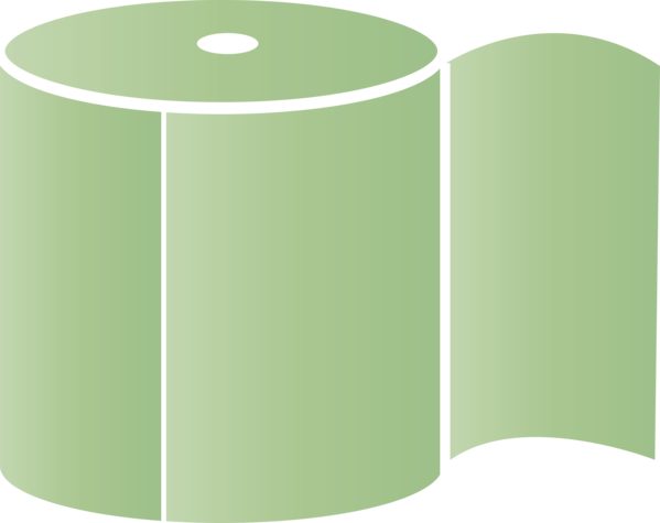 Transparent World Toilet Day Green Meter Line for Toilet Paper for World Toilet Day