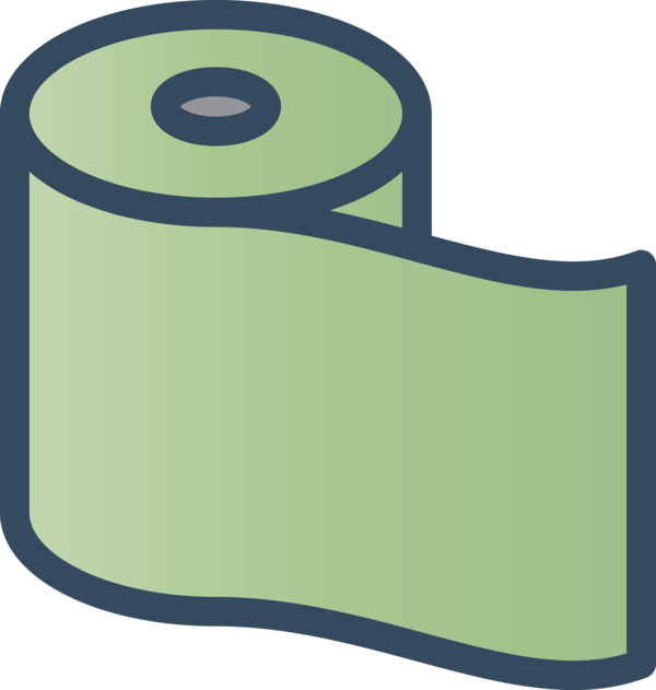 Transparent World Toilet Day Green Line Meter for Toilet Paper for World Toilet Day