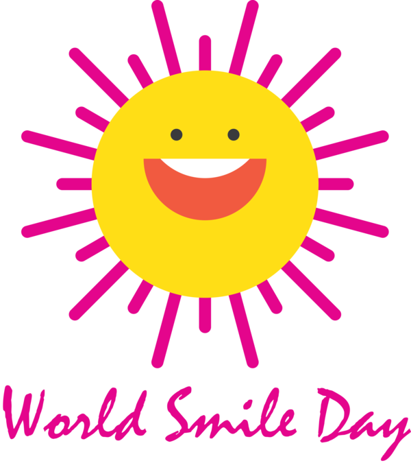 Transparent World Smile Day Smiley Emoticon Flower for Smile Day for World Smile Day