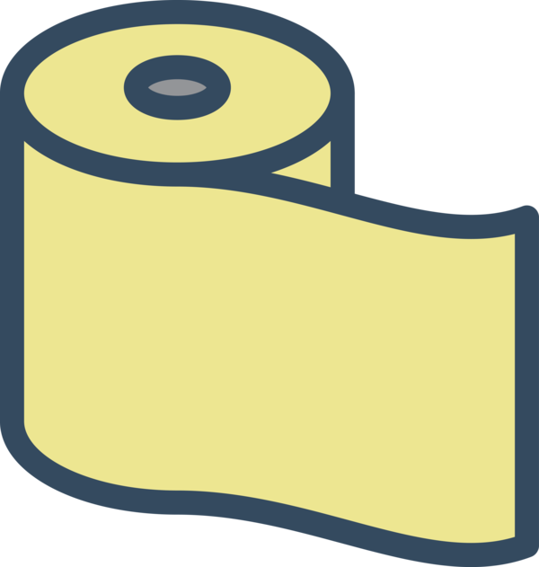 Transparent World Toilet Day Yellow Line Meter for Toilet Paper for World Toilet Day