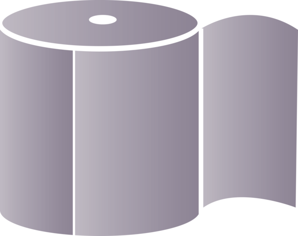 Transparent World Toilet Day Cylinder Purple Meter for Toilet Paper for World Toilet Day